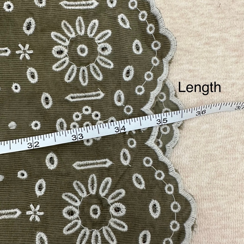 Madewell Women’s Green Cotton Embroidered Square Neck Mini Dress Size S - Picture 10 of 12